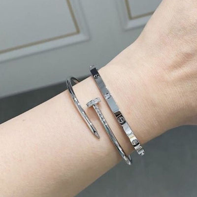 Elegance Nail Armband - Zilver