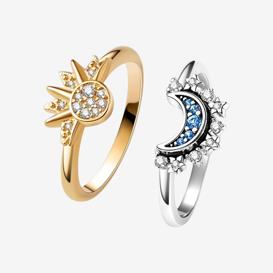 Celestial Sun & Moon Ring Set