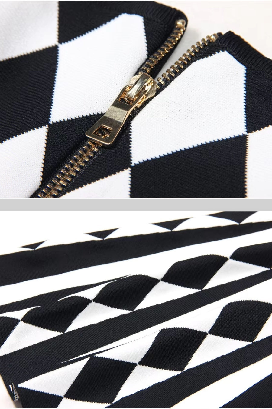 B&W Harlequin Gem Dress