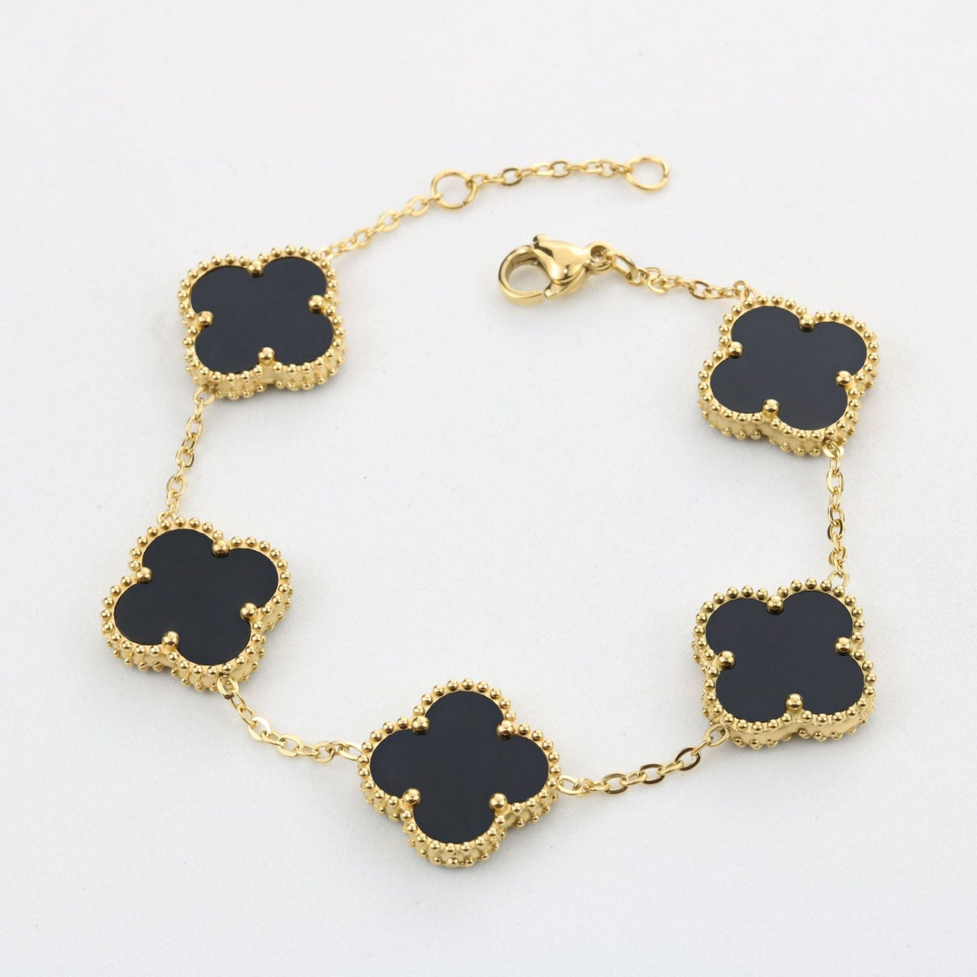 Lucky Clover Armband Zwart